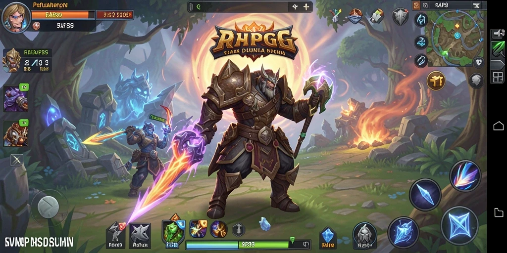 Tampilan gameplay ARPG yang mendebarkan dan interaktif.