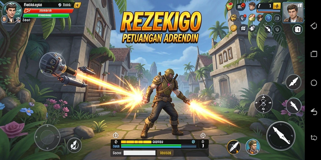 Tampilan gameplay seru dari petualangan REZEKIGO yang memikat.