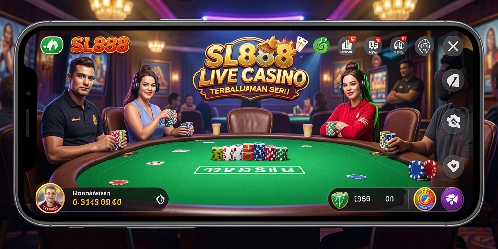 Tampilan gameplay Live Casino yang menarik di SL888 dengan dealer profesional.