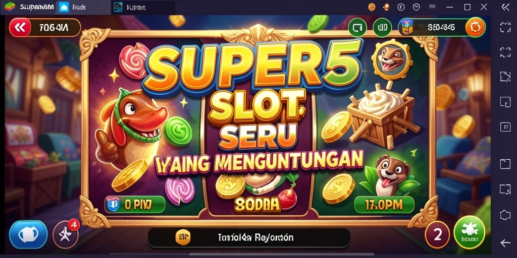 Gameplay SUPER5 menampilkan mesin Slot yang mengasyikkan dan interaktif.