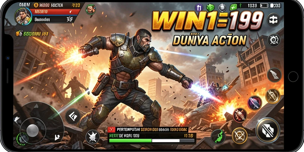 Tampilan gameplay WIN199 dengan aksi seru dan grafis menakjubkan.